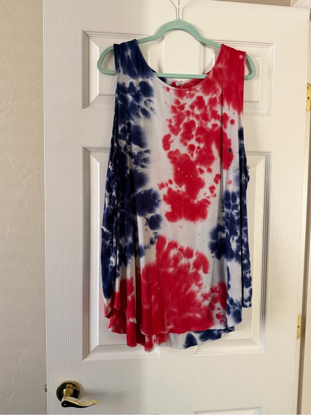 Old Navy Red, White & Blue Tie-Dye Swing Tank